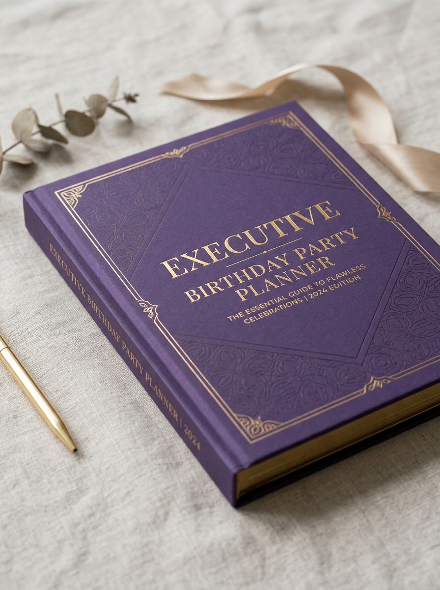 Mockup of the Executive Birthday Party Planner guide